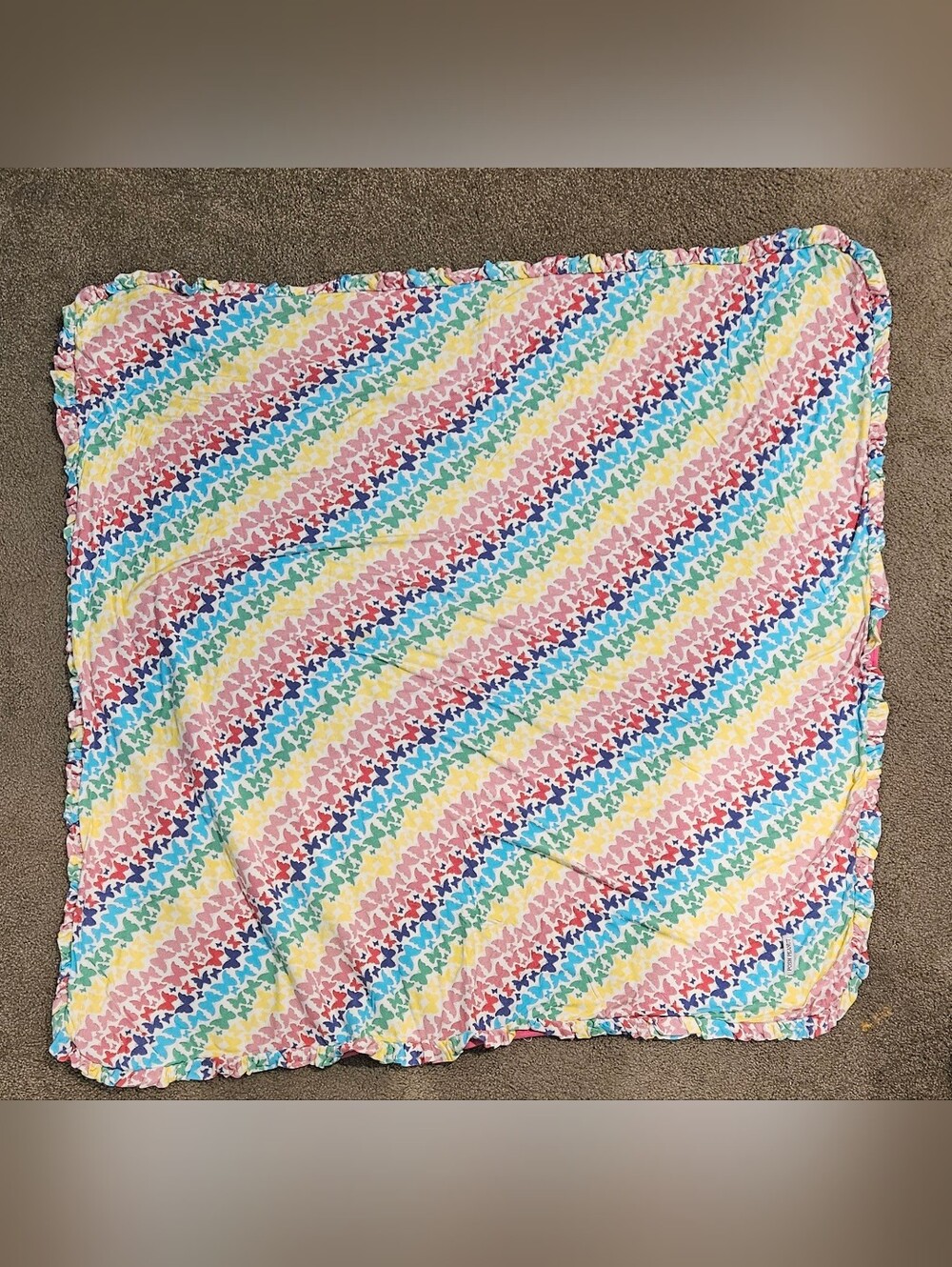 Posh Peanut Rainbow Butterfly Hooded Towel